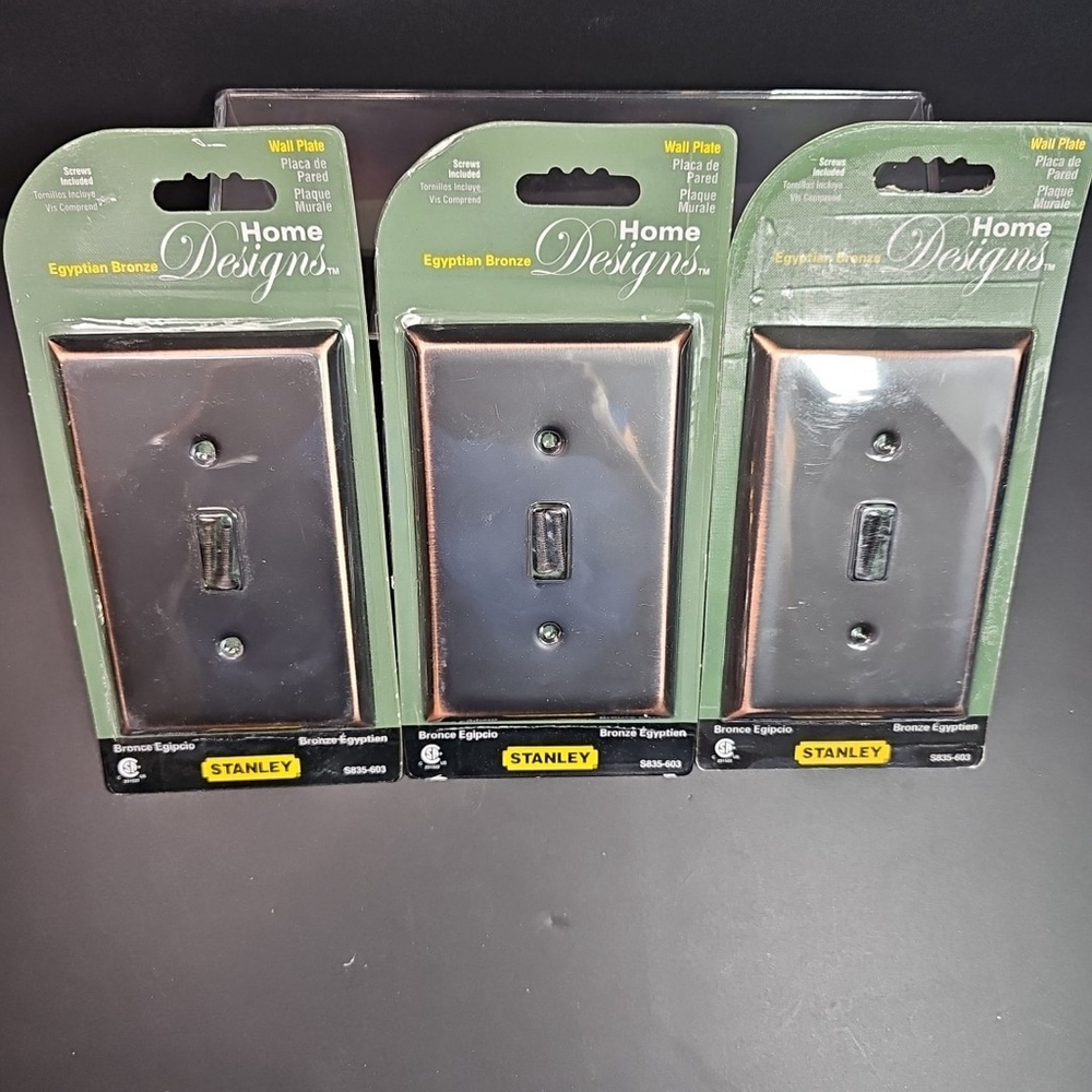 Stanley S835-603 Wall Plate Egyptian Bronze 3 Packs Light Switch Cover CN